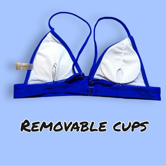 EUC Zaful Structured Triangle Style Bikini Set in Royal Blue. Size Medium/6 ๐ - Picture 8 of 15